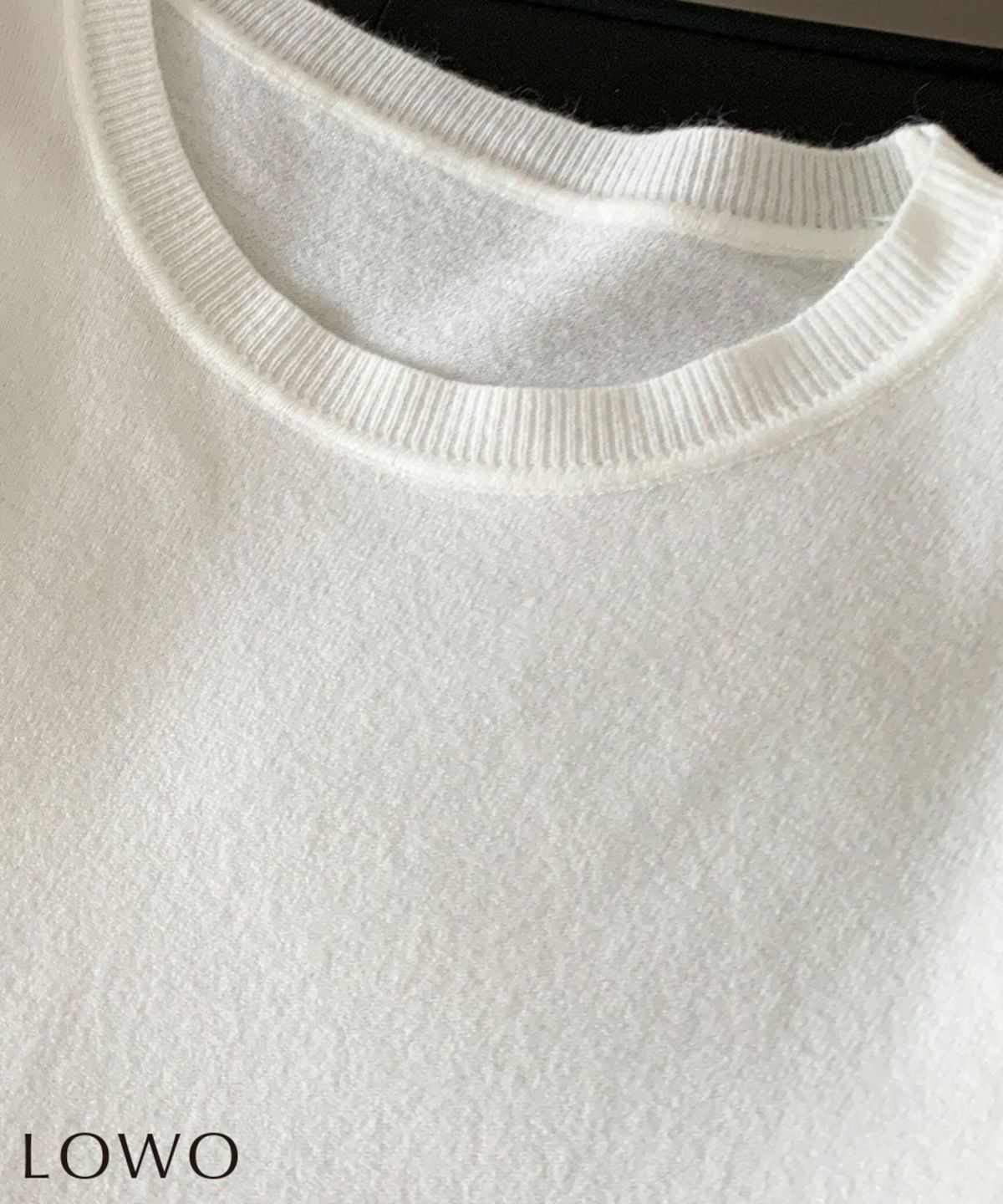 ロワ LOWO 【12色展開】クルーネック ニット プルオーバー（イエロー） マスタード
