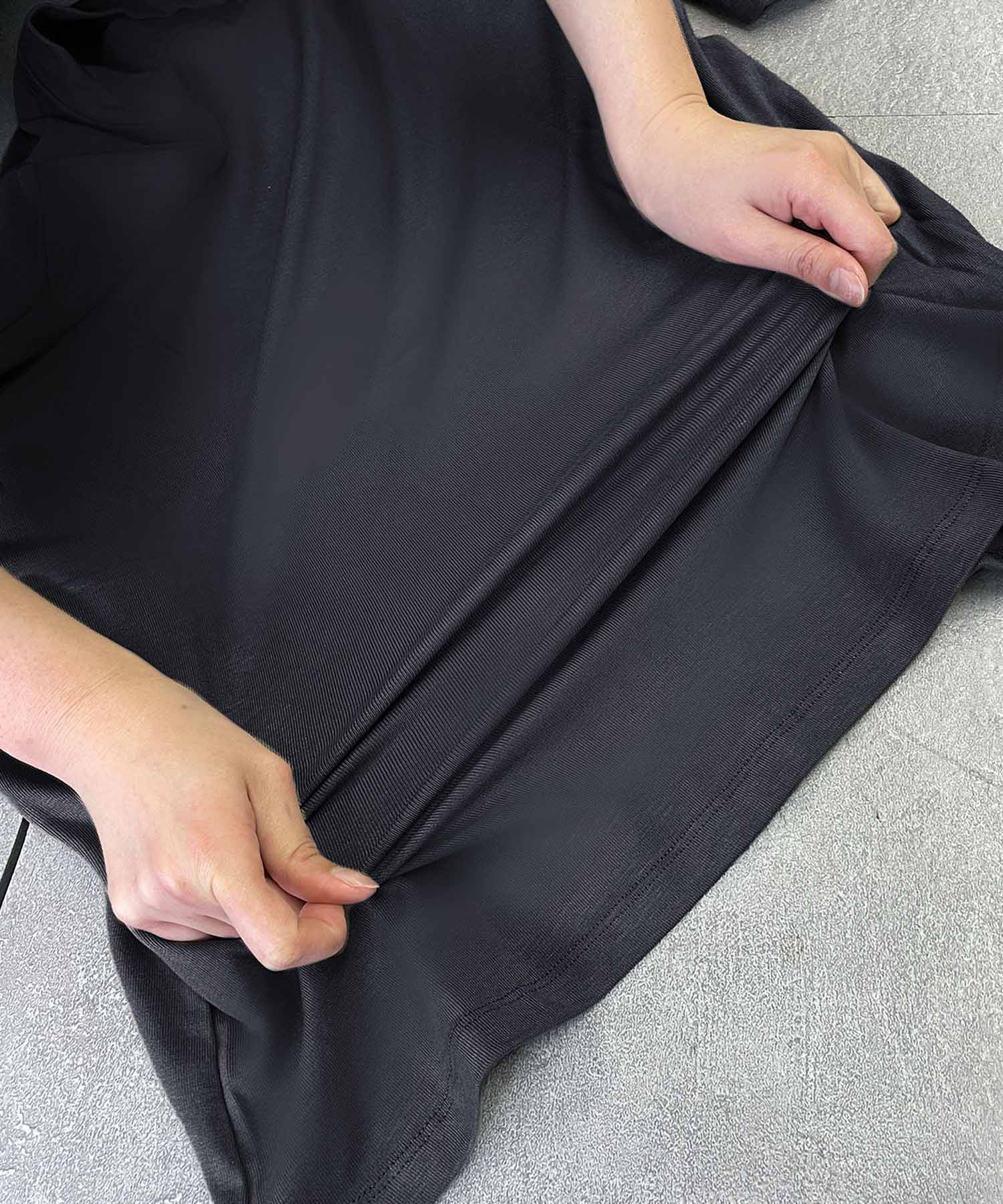 ロワ LOWO なめらか ストレッチ カラーTシャツ （ライトグレー） ライトグレー
