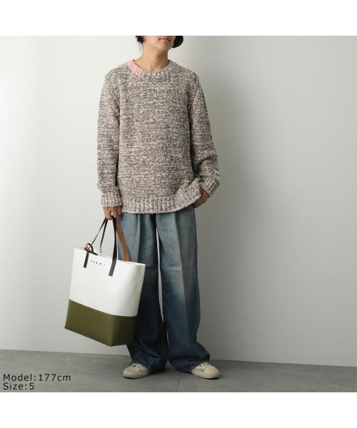 LONGO ニット S022420L 長袖 コットン イタリア製 （MH-S/ブルー他） MH-S/ブルー他