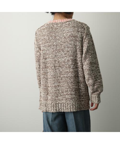 LONGO ニット S022420L 長袖 コットン イタリア製 （MH-S/ブルー他） MH-S/ブルー他