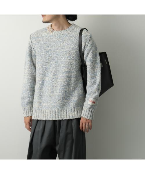 LONGO ニット S022420L 長袖 コットン イタリア製 （MH-B/ブラウン他） MH-B/ブラウン他