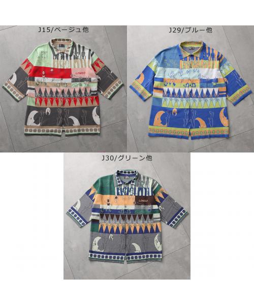 LONGO ニット S022106L コットン 七分袖 （J29/ブルー他） J29/ブルー他