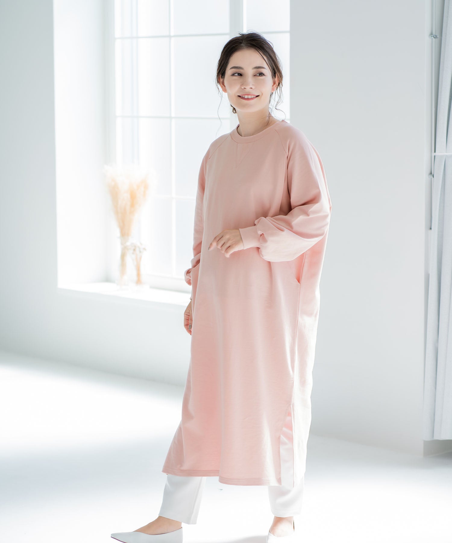 チョコア CHOCOA 授乳やわらかコットンワンピース【マタニティ服／授乳服】21d04 （アイボリー(ivory)） アイボリー(ivory)