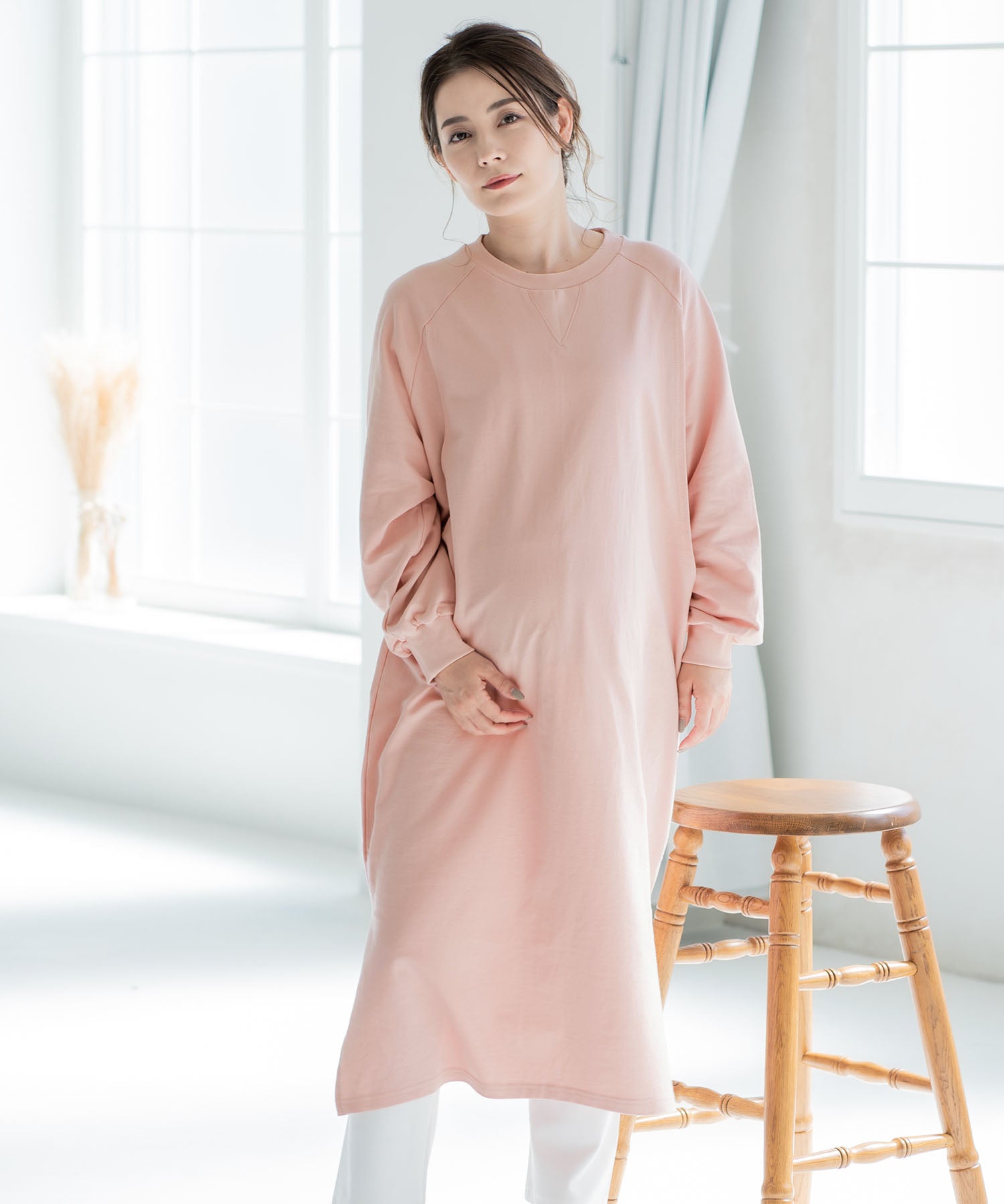 チョコア CHOCOA 授乳やわらかコットンワンピース【マタニティ服／授乳服】21d04 （アイボリー(ivory)） アイボリー(ivory)
