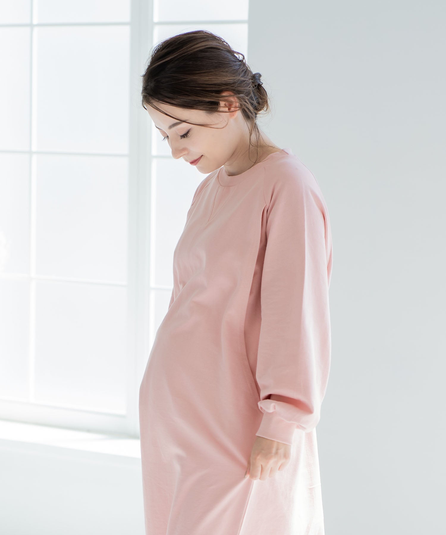 チョコア CHOCOA 授乳やわらかコットンワンピース【マタニティ服／授乳服】21d04 （アイボリー(ivory)） アイボリー(ivory)