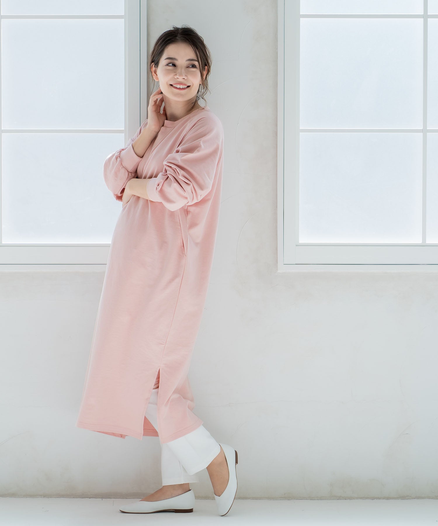 チョコア CHOCOA 授乳やわらかコットンワンピース【マタニティ服／授乳服】21d04 （アイボリー(ivory)） アイボリー(ivory)