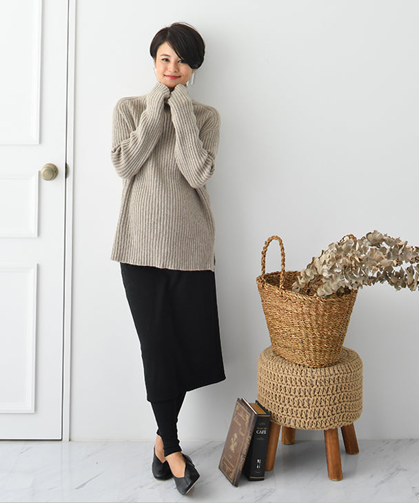 チョコア CHOCOA 裏起毛ロングスカートレギンス【マタニティ服】レギンス 裏起毛 暖か 防寒 寒さ対策 伸縮性抜群 スカートレギンス 妊婦 妊娠 産前産後 春秋冬 スカート （チャコール(charcoal)） チャコール(charcoal)