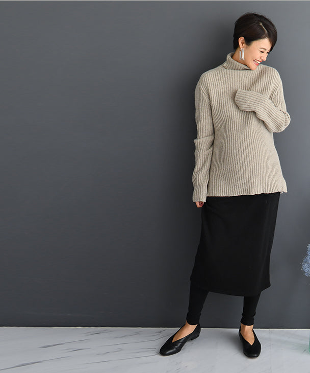 チョコア CHOCOA 裏起毛ロングスカートレギンス【マタニティ服】レギンス 裏起毛 暖か 防寒 寒さ対策 伸縮性抜群 スカートレギンス 妊婦 妊娠 産前産後 春秋冬 スカート （チャコール(charcoal)） チャコール(charcoal)