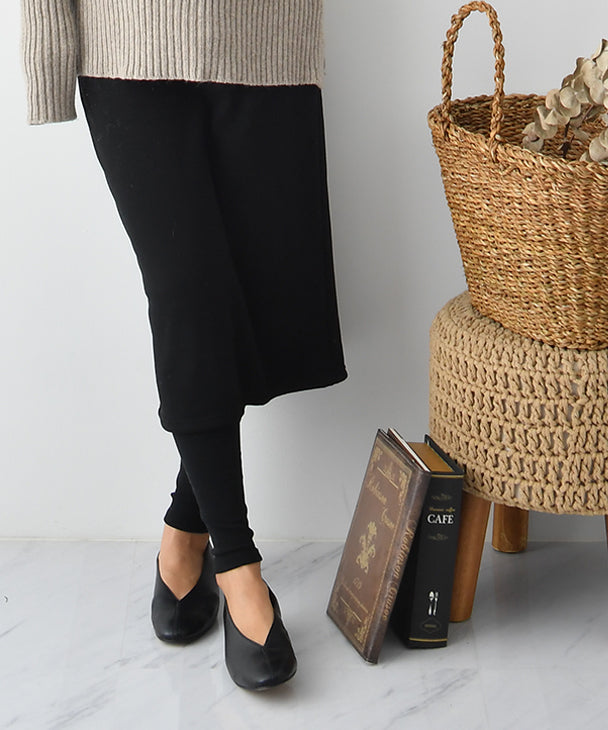 チョコア CHOCOA 裏起毛ロングスカートレギンス【マタニティ服】レギンス 裏起毛 暖か 防寒 寒さ対策 伸縮性抜群 スカートレギンス 妊婦 妊娠 産前産後 春秋冬 スカート （チャコール(charcoal)） チャコール(charcoal)