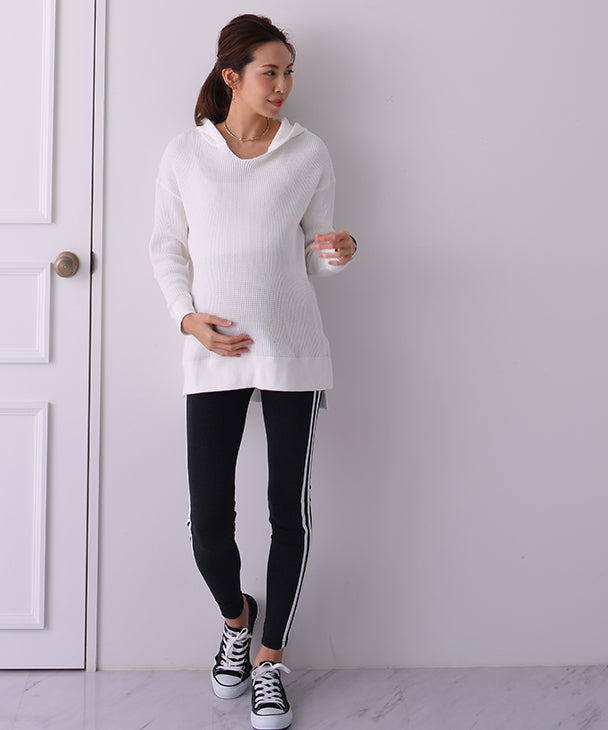 チョコア CHOCOA ラインレギンス【マタニティ服】マタニティレギンス ライン 伸びる 伸縮性抜群 インナー 妊婦 マタニティ 妊娠 産前産後 春夏秋冬 マタニティヨガ