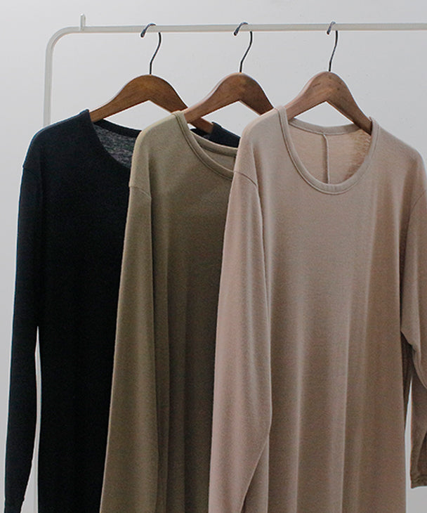 チョコア CHOCOA やわらかロングワンピース【マタニティ服】柔らか 美ライン 人気 マタニティワンピース ビッグシルエット ロングワンピ 妊婦 産前産後  秋冬 （ベージュ(beige)） ベージュ(beige)