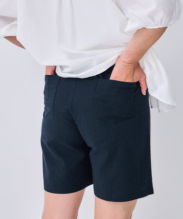 CHOCOA Linen Short Pants 【Maternity Wear / Pre and Postnatal】 fc24ss-spt03