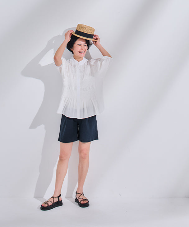 CHOCOA Linen Short Pants 【Maternity Wear / Pre and Postnatal】 fc24ss-spt03