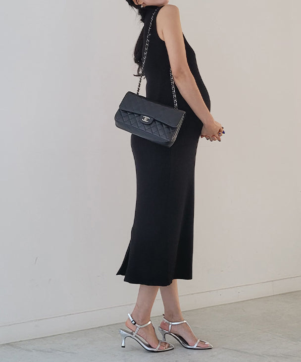 CHOCOA Nursing Rib Knit Dress 【Maternity Wear / Nursing Wear】 ks23ss03