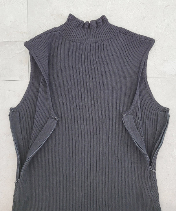CHOCOA Nursing Rib Knit Dress 【Maternity Wear / Nursing Wear】 ks23ss03