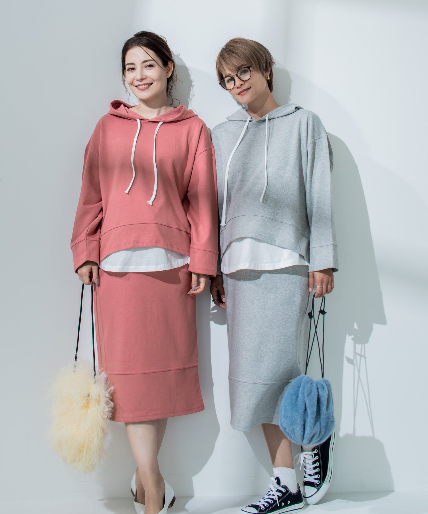 チョコア CHOCOA スウェットスカート(セットアップ可)【マタニティ服】21d41 （ピンク(pink)） ピンク(pink)