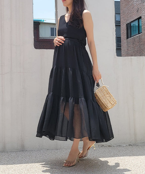 CHOCOA Gathered Switch Maxi Dress 【Maternity Wear】 23a07