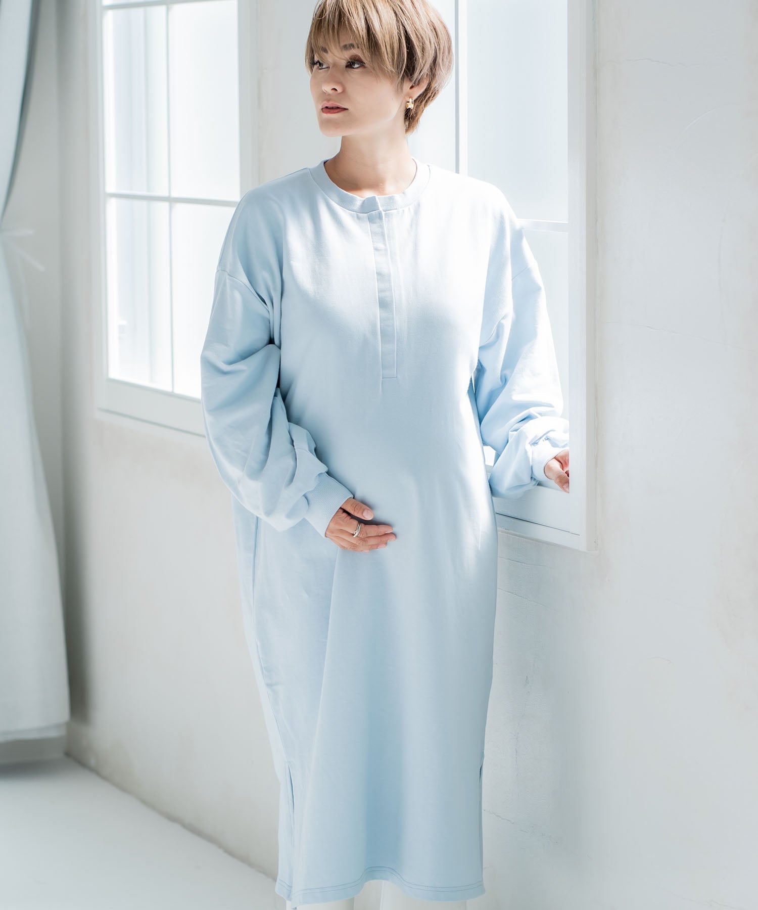 巧克力亞 CHOCOA 哺乳寬鬆衛衣連衣裙【孕婦服／哺乳服】