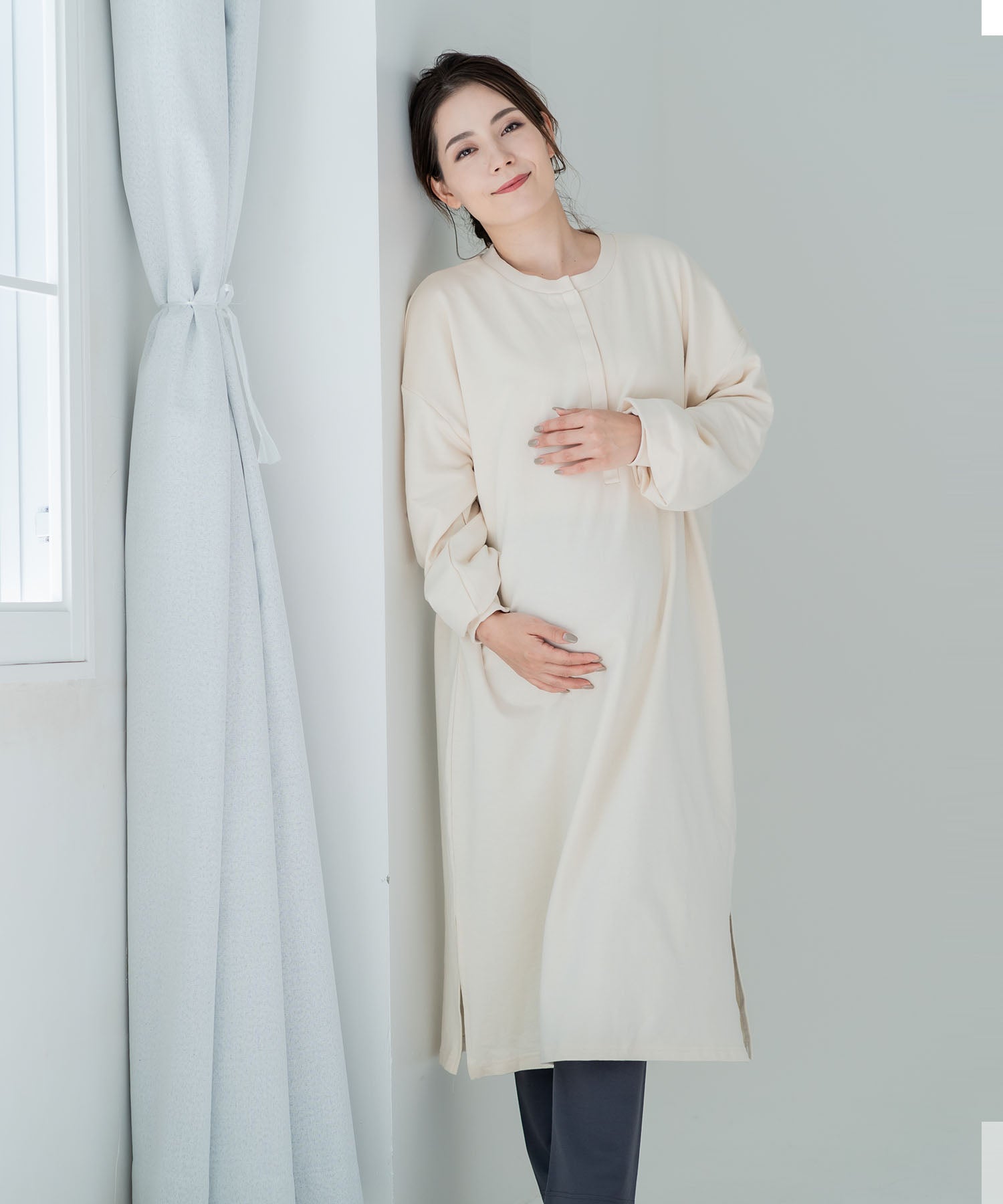 巧克力亞 CHOCOA 哺乳寬鬆衛衣連衣裙【孕婦服／哺乳服】