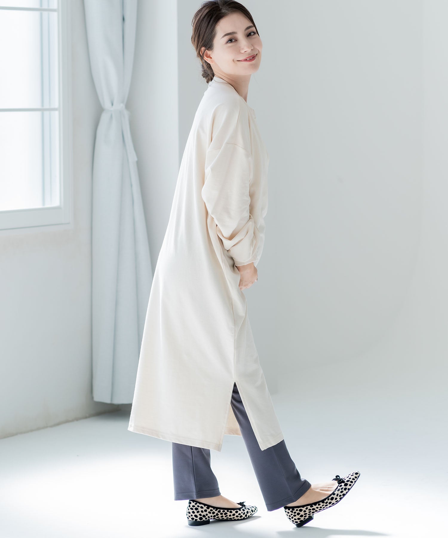巧克力亞 CHOCOA 哺乳寬鬆衛衣連衣裙【孕婦服／哺乳服】