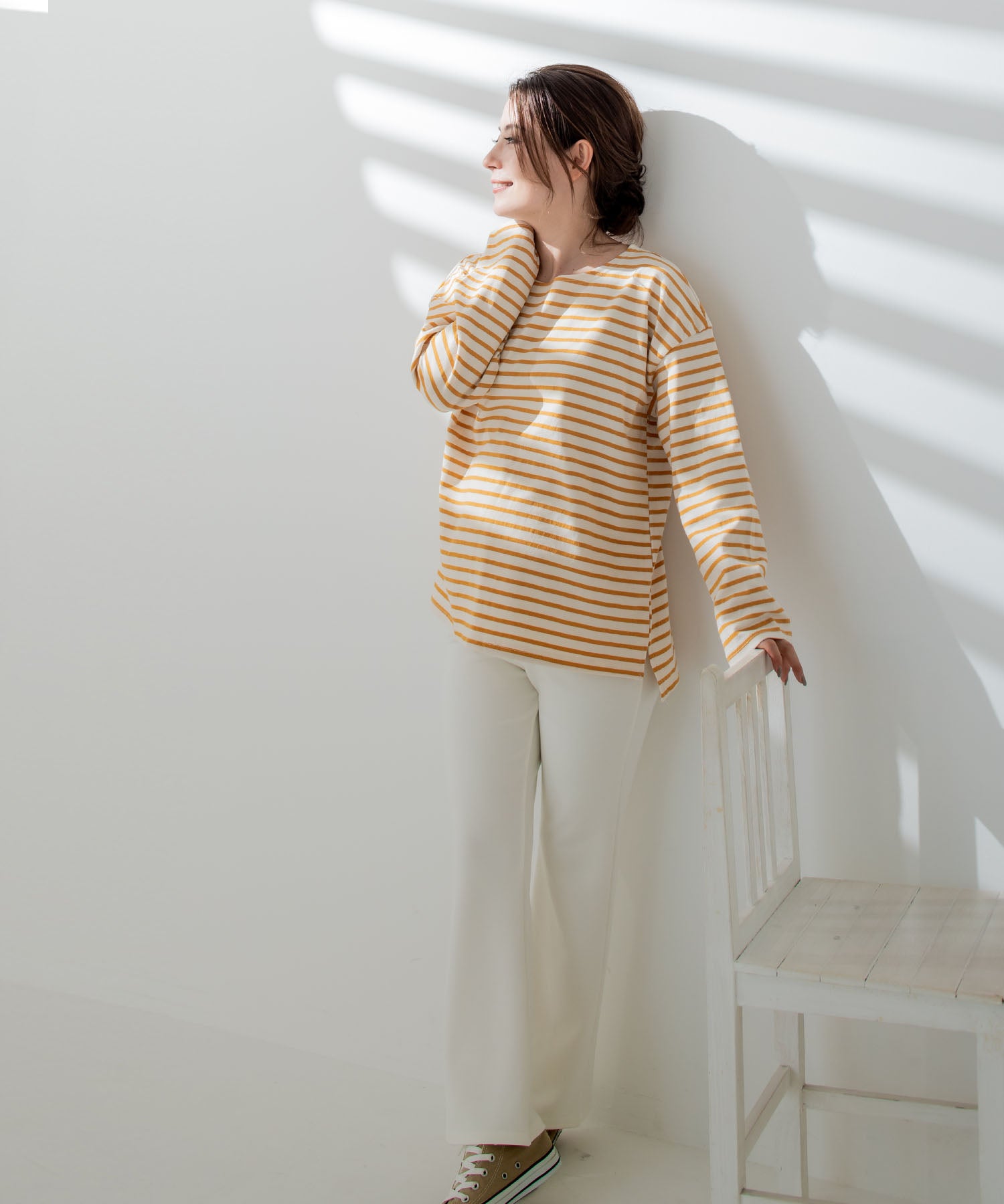 チョコア CHOCOA 放鬆下擺寬鬆簡約褲【孕婦服】21d22