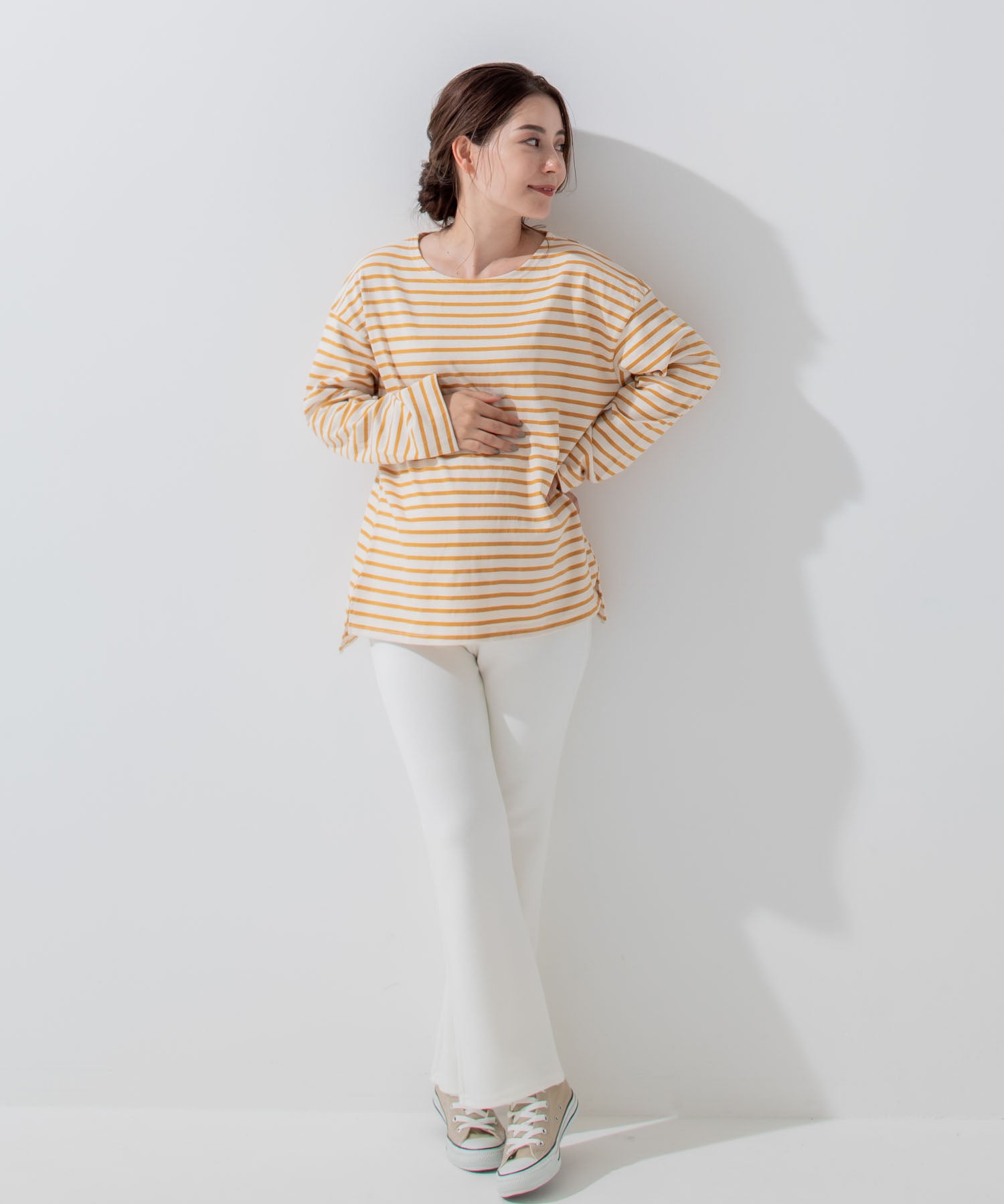 チョコア CHOCOA 放鬆下擺寬鬆簡約褲【孕婦服】21d22
