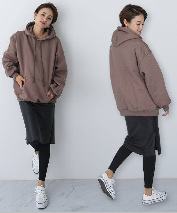 チョコア CHOCOA 假皮革內刷毛裙褲【孕婦服】褲子 內刷毛 保暖 防寒 寒冷對策 伸展 伸縮性 裙褲 孕婦 懷孕 產前產後 春秋冬