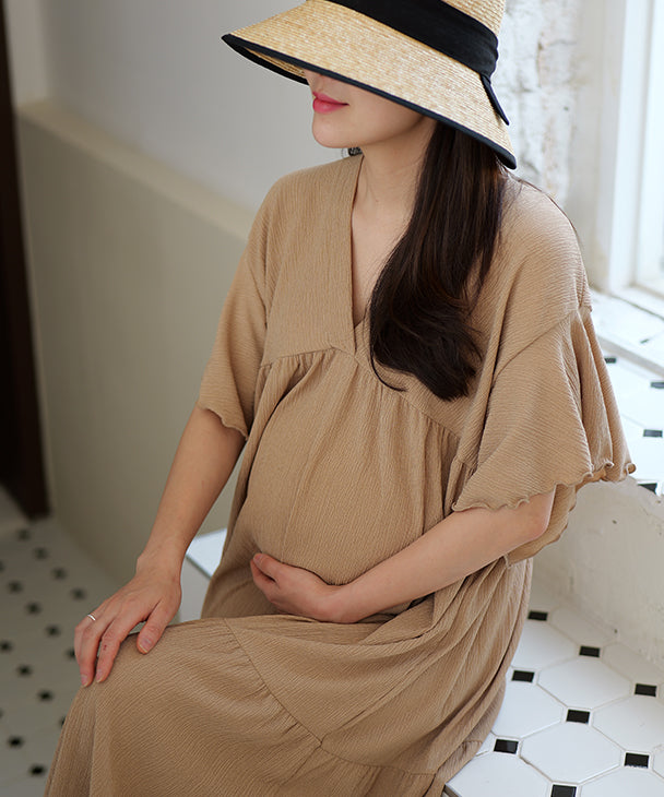 チョコア CHOCOA リラックスロングワンピース【マタニティ服／授乳服】23a05 （ブラック(black)） ブラック(black)