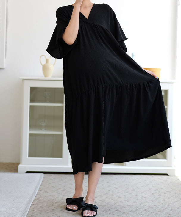 チョコア CHOCOA チョコア CHOCOA リラックスロングワンピース【マタニティ服／授乳服】23a05 （ピンク(pink)） （ピンク(pink)） ピンク(pink)