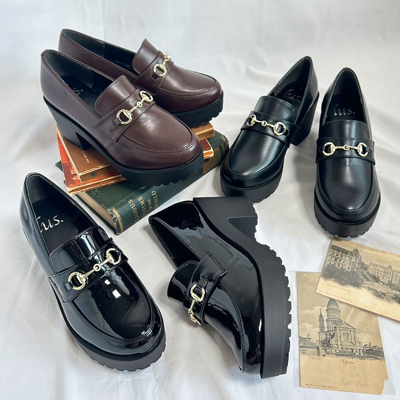 Thick-soled loafers