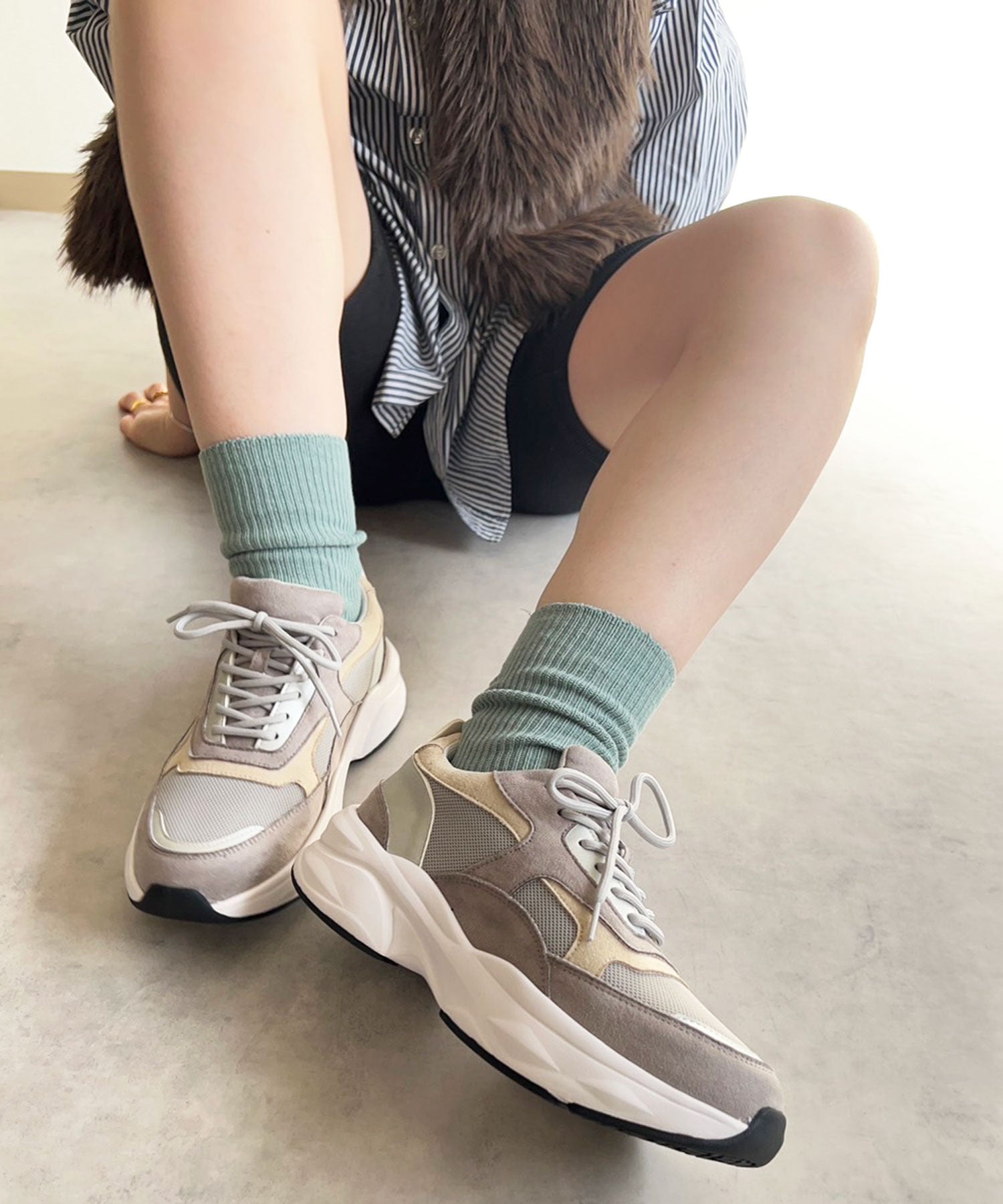 ラスドット lus. カラーコンビダッドスニーカー