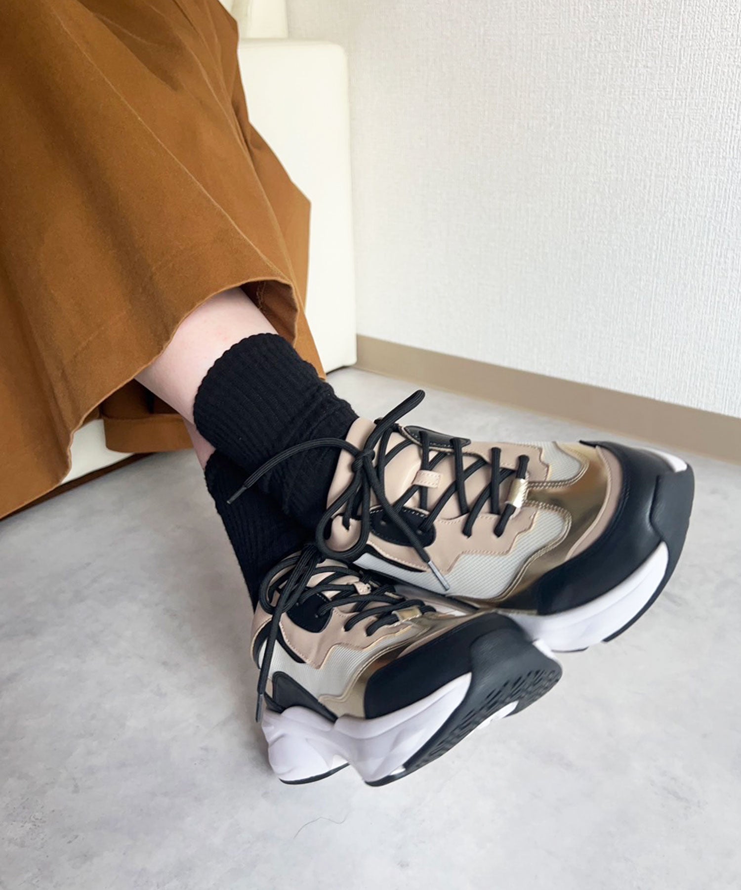 ラスドット lus. 配色ダッドスニーカー