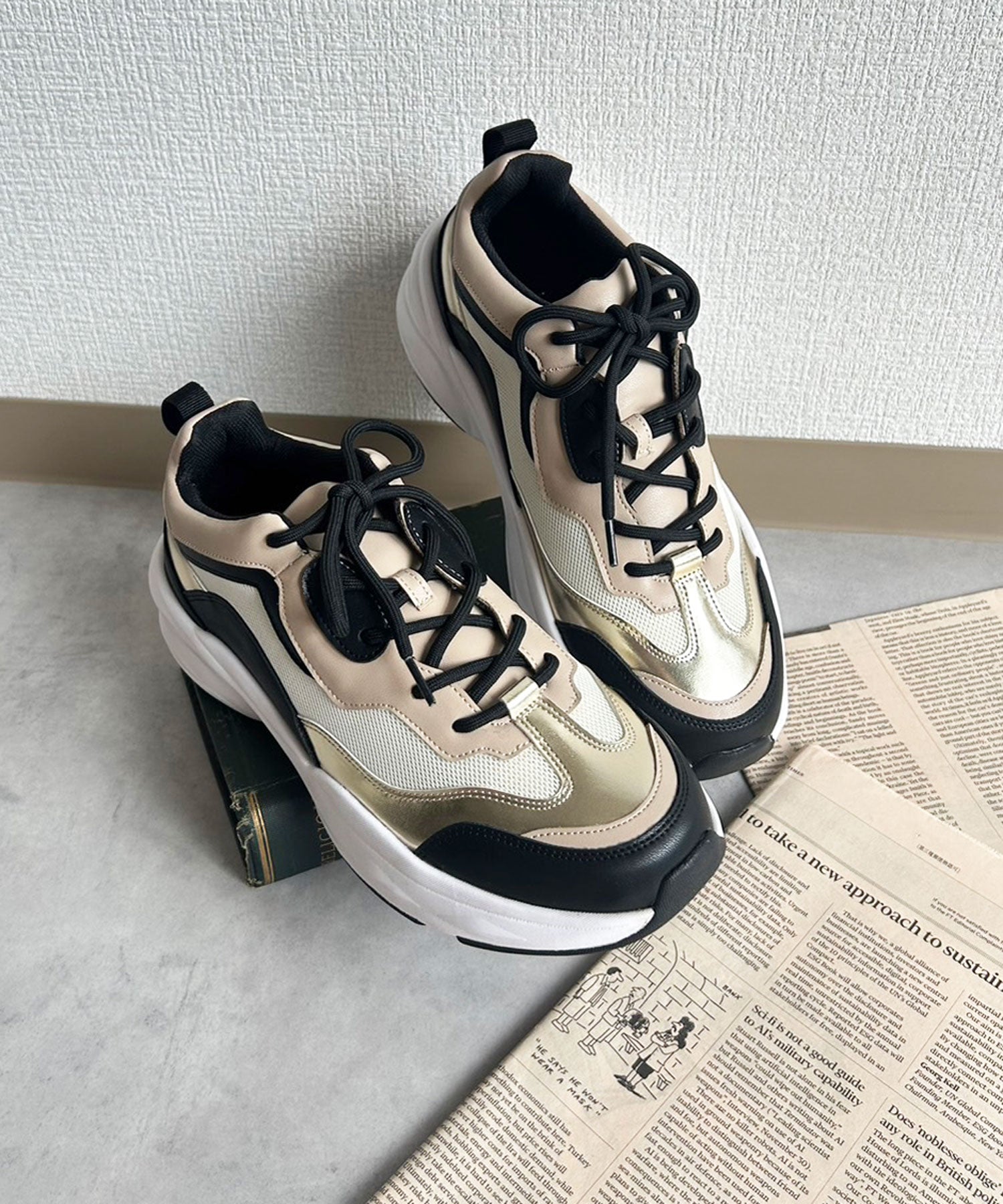 ラスドット lus. 配色ダッドスニーカー