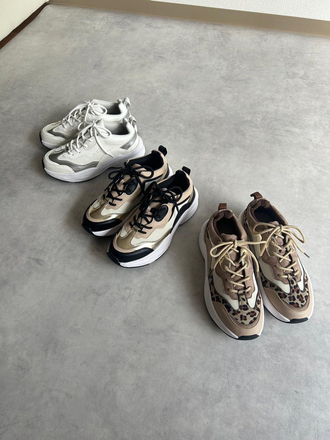 ラスドット lus. 配色ダッドスニーカー