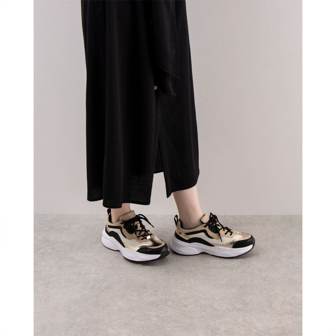 ラスドット lus. 配色ダッドスニーカー