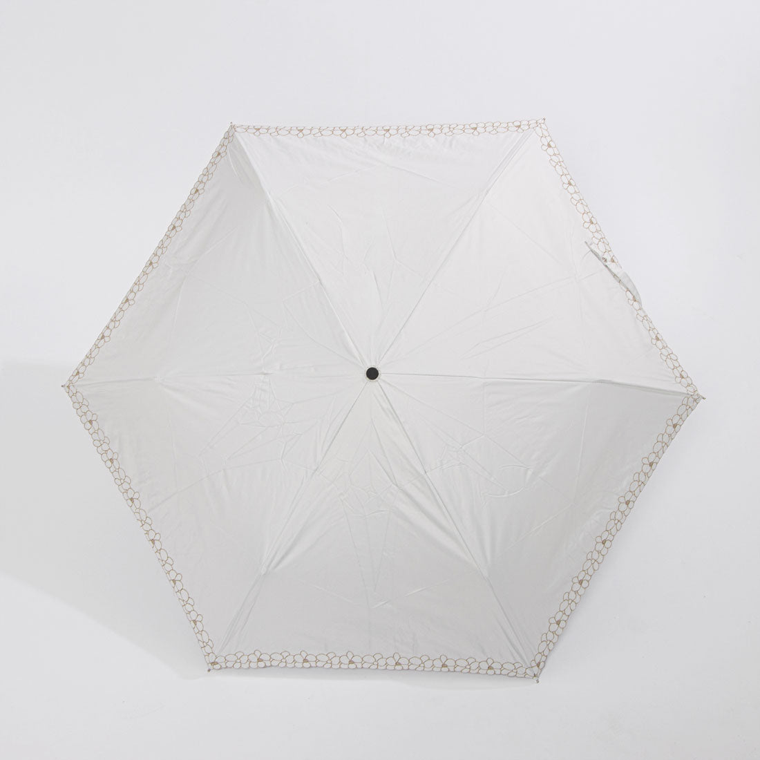 ラスドット lus. フラワー刺繍晴雨兼用折りたたみ傘 （ネイビー） ネイビー