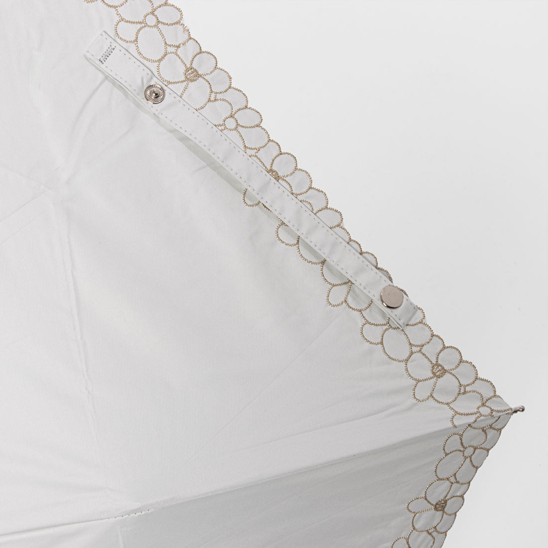 ラスドット lus. フラワー刺繍晴雨兼用折りたたみ傘 （ネイビー） ネイビー