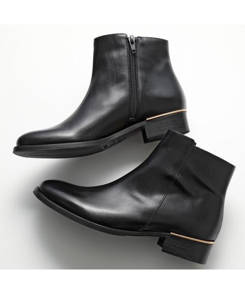 ルカ グロッシ Luca Grossi LUCA GROSSI ショートブーツ 4719T OLD CALF サイドジップ （NERO/ブラック） NERO/ブラック