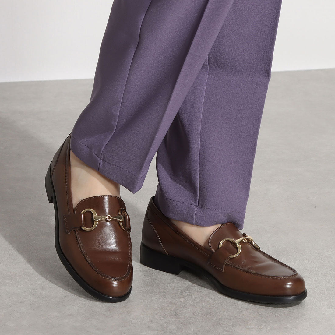 ルカ グロッシ Luca Grossi 【INTER-CHAUSSURES】ヒールアクセント・ビットローファー