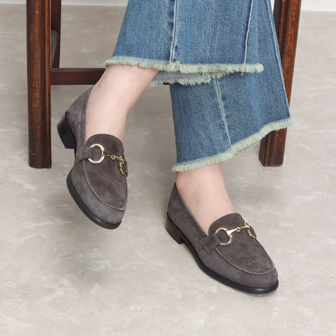 ルカ グロッシ Luca Grossi 【INTER-CHAUSSURES】ヒールアクセント・ビットローファー