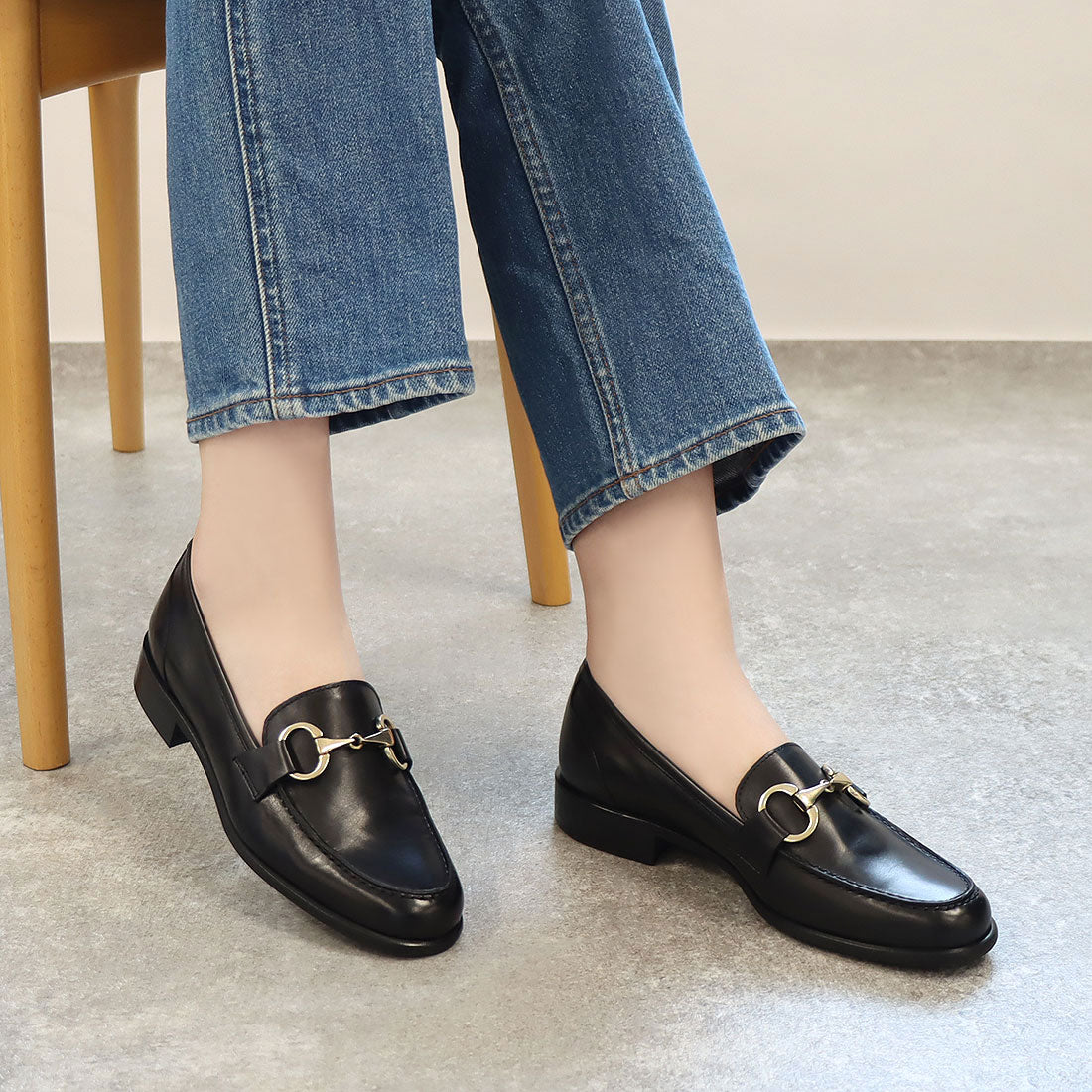 ルカ グロッシ Luca Grossi 【INTER-CHAUSSURES】ヒールアクセント・ビットローファー