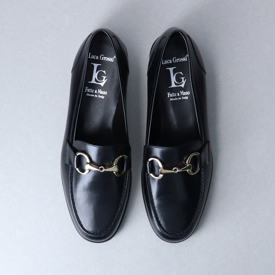 ルカ グロッシ Luca Grossi 【INTER-CHAUSSURES】ヒールアクセント・ビットローファー
