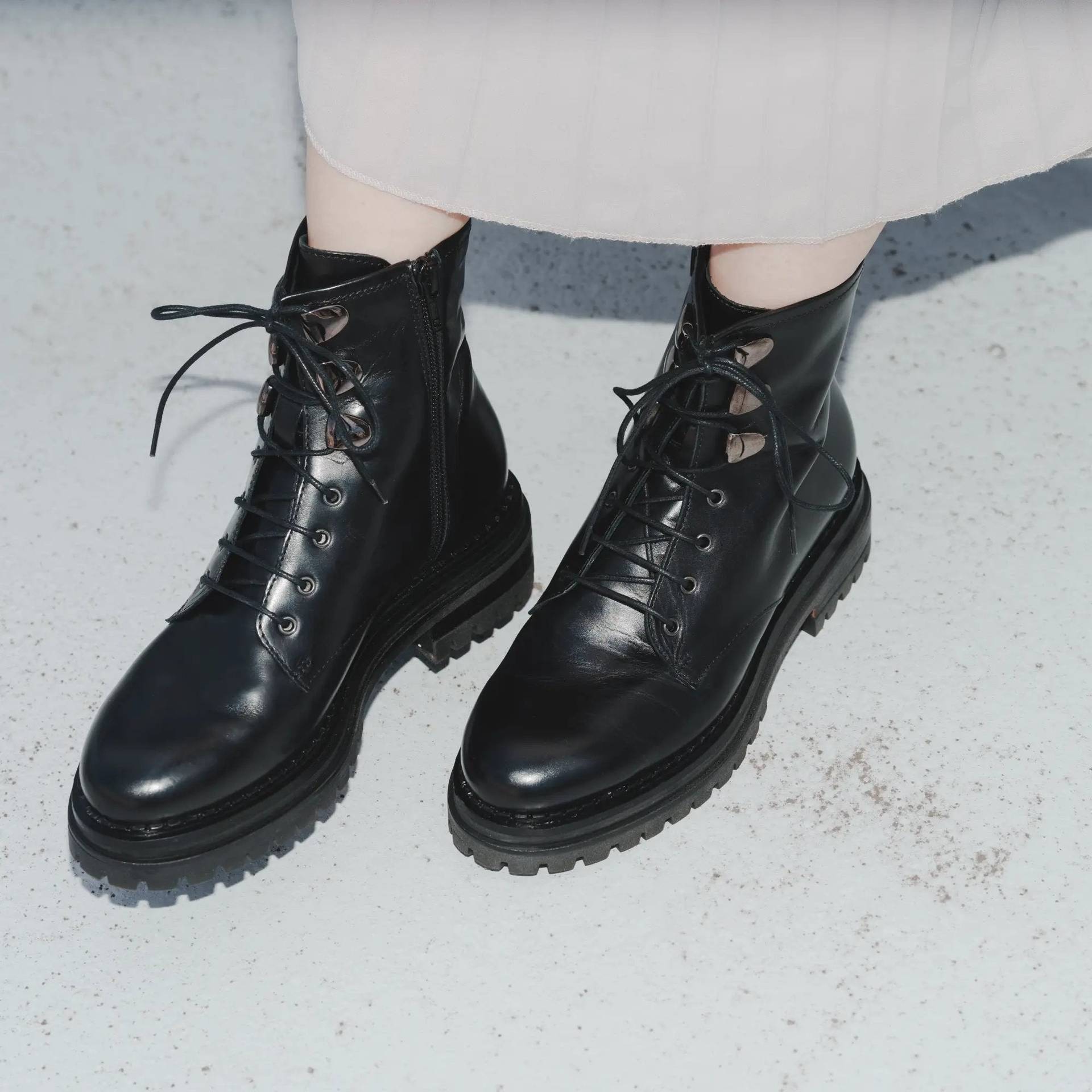 ルカ グロッシ Luca Grossi レースアップタンクソール,ブラック