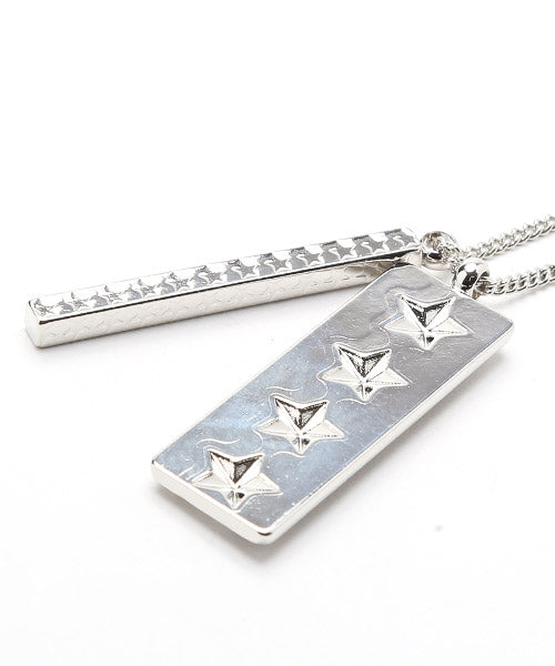 ラグスタイル LUXSTYLE スタープレートセパレートトップネックレス/ネックレス メンズ アクセサリー スター 星 星柄 星型 シルバー