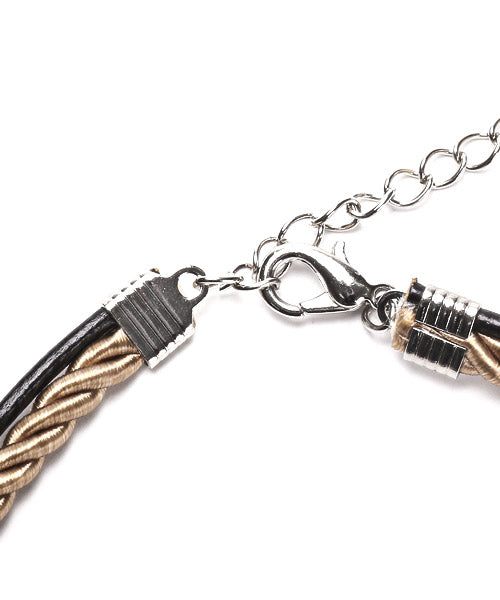 ラグスタイル LUXSTYLE 2連レザーアンクレット/アンクレット メンズ ロゴ レザー （ブラウン） ブラウン