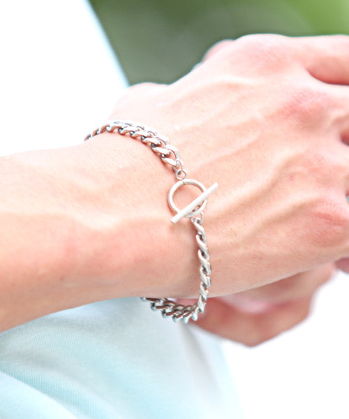 ラグスタイル LUXSTYLE ステンレスブレスレット/ブレスレット メンズ チェーン ステンレス シルバー アクセサリー （B） B