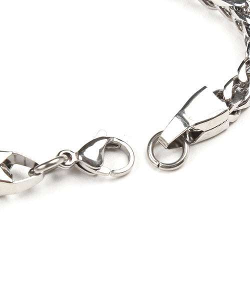 ラグスタイル LUXSTYLE ステンレスブレスレット/ブレスレット メンズ チェーン ステンレス シルバー アクセサリー （B） B