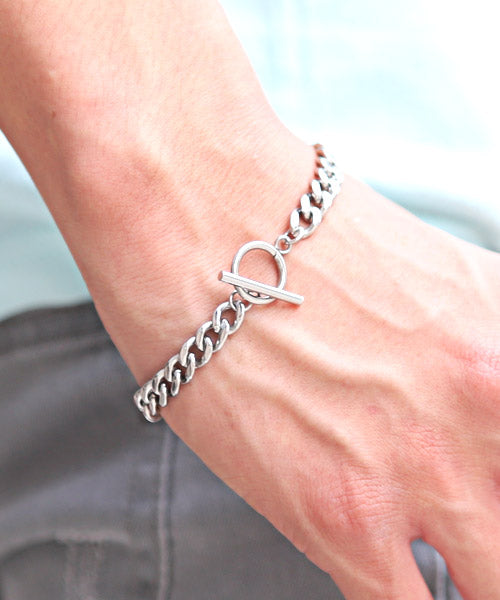 ラグスタイル LUXSTYLE ステンレスブレスレット/ブレスレット メンズ チェーン ステンレス シルバー アクセサリー （C） C