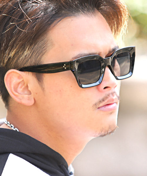 拉格風格 LUXSTYLE 超大方形墨鏡/墨鏡 男士 方形 墨鏡 UV防護 假眼鏡 眼鏡