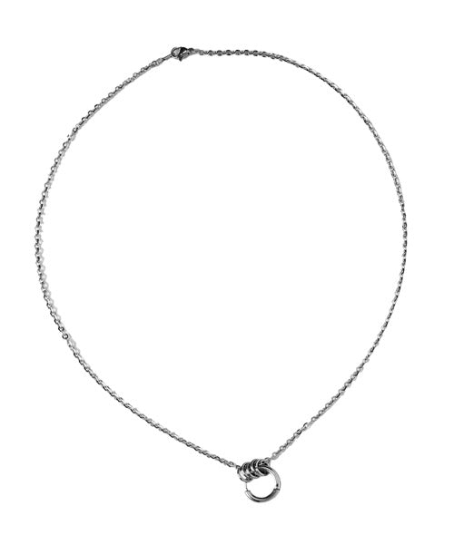 ラグスタイル LUXSTYLE モチーフチェーンネックレス/ネックレス メンズ チェーン モチーフ ペンダント クロス 十字架 リング 安全ピン （C） C